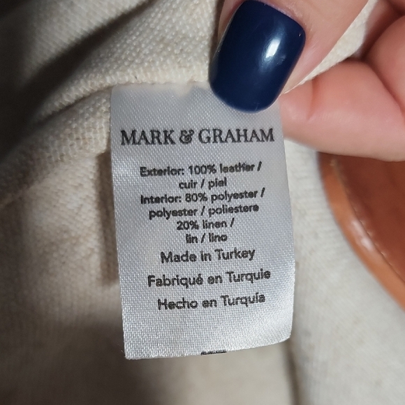 Mark & Graham Rich Brown Leather Briefcase - Picture 7 of 8